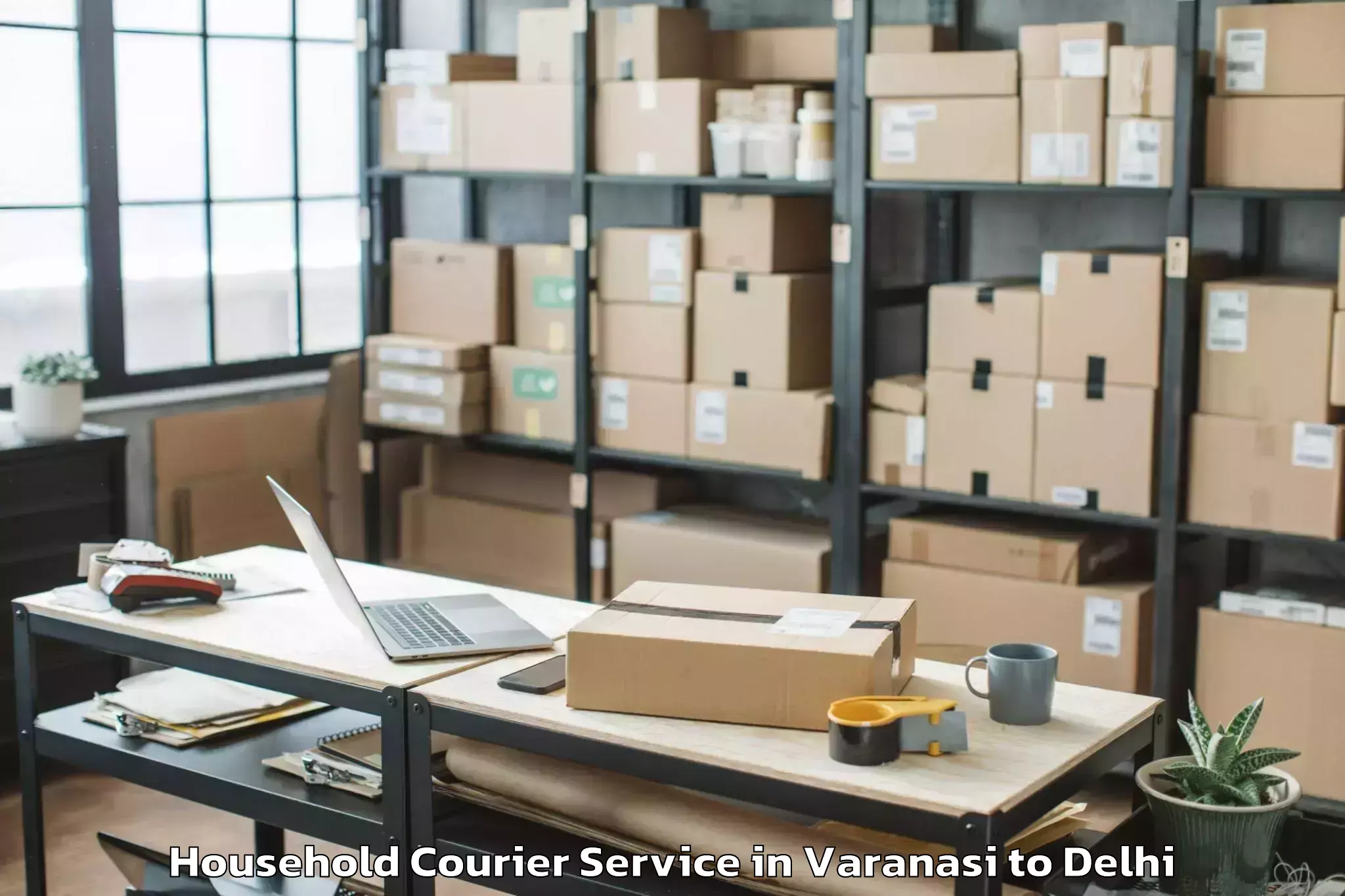 Affordable Varanasi to Defence Colony Household Courier